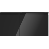 Mexen Orio 100 cm Bathroom Cabinet with Otis Sink Right, 1S, 1D, Black Gloss/Black Matte - 91A13-10047-3-BBFF70-W18P71