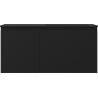 Mexen Orio 100 cm bathroom cabinet with right Otis sink, 1D, 1S, black matte - 91A13-10047-3-BBFF71-W18P71