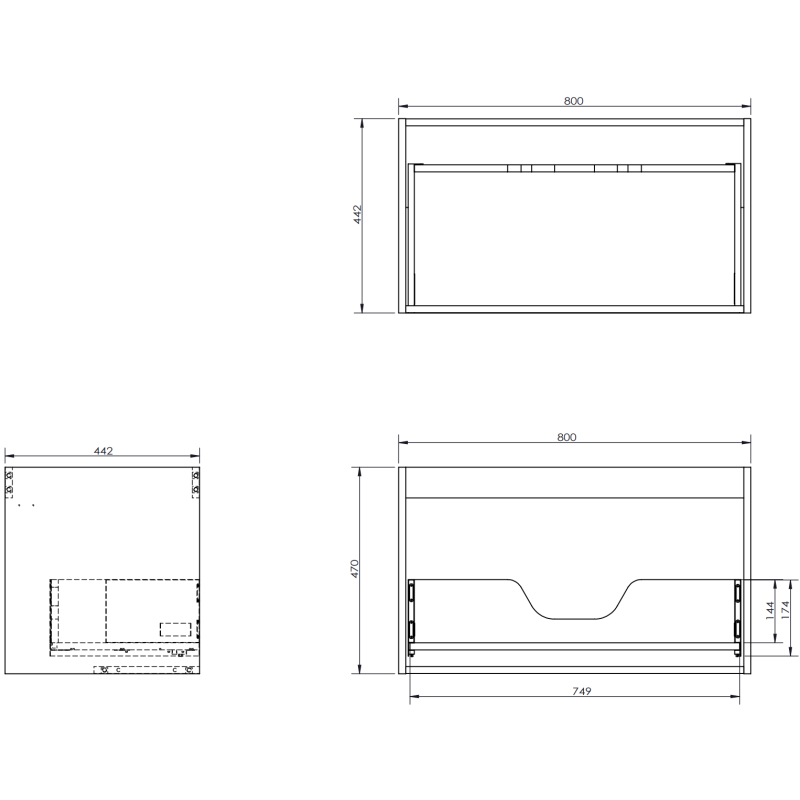 Mexen Orio bathroom cabinet 120 cm with Otis right sink, 1S, 1D, white gloss - 91A13-12047-3-BBFF00-W18P00