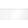 Mexen Orio bathroom cabinet 120 cm with Otis right sink, 1S, 1D, white gloss - 91A13-12047-3-BBFF00-W18P00