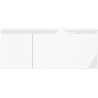 Mexen Orio bathroom cabinet 120 cm with Otis sink right, 1S, 1D, white gloss - 91A13-12047-3-BBFF00-W18P00