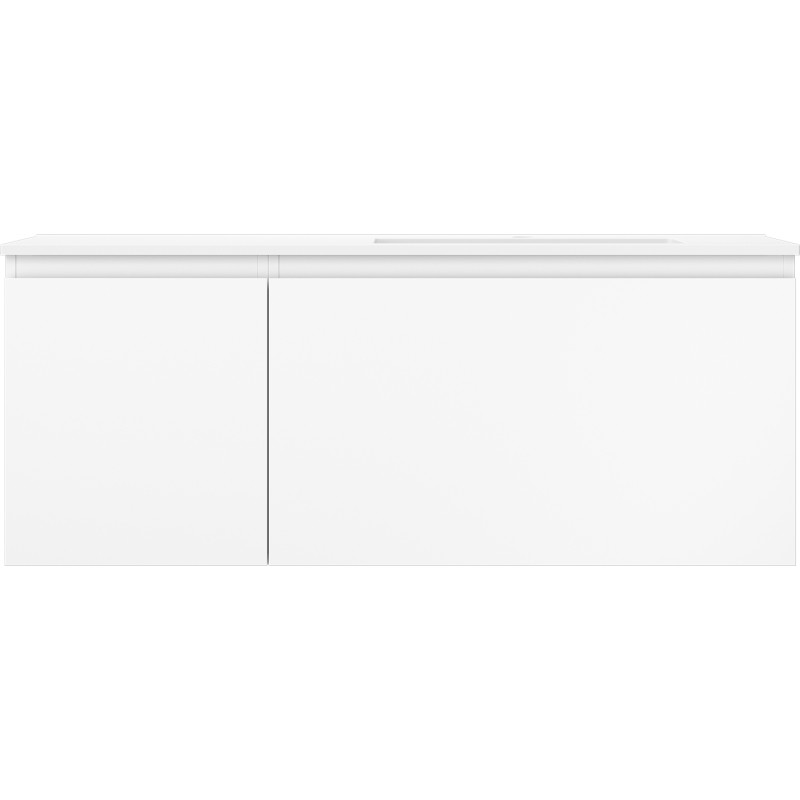 Mexen Orio bathroom cabinet 120 cm with Otis sink on the right, 1S, 1D, white matte - 91A13-12047-3-BBFF01-W18P01