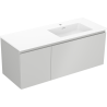 Mexen Orio 120 cm bathroom cabinet with Otis right sink, 1S, 1D, matte gray/white matte - 91A13-12047-3-BBFF62-W18P01