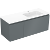 Mexen Orio 120 cm Bathroom Cabinet with Otis Right Sink, 1S, 1D, Matte Graphite/Matte White - 91A13-12047-3-BBFF66-W18P01