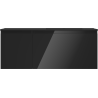 Mexen Orio bathroom cabinet 120 cm with Otis sink right, 1S, 1D, black gloss/matte black - 91A13-12047-3-BBFF70-W18P71