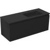 Mexen Orio 120 cm bathroom cabinet with Otis sink right, 1S, 1D, black matte - 91A13-12047-3-BBFF71-W18P71
