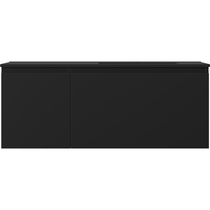 Mexen Orio 120 cm bathroom cabinet with Otis sink right, 1S, 1D, black matte - 91A13-12047-3-BBFF71-W18P71