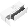 Mexen Orio 160 cm bathroom cabinet with right Otis sink, 1S, 1D, white matte - 91A13-16047-3-BBFF01-W18P01