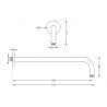 Mexen 40 cm Wall Shower Arm Black - 79211-70
