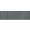 Mexen Orio 160 cm bathroom cabinet with right-side Otis sink, 1 drawer, 1 door, matte graphite/white matte