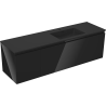Mexen Orio bathroom cabinet 160 cm with Otis right sink, 1S, 1D, black gloss/black matte - 91A13-16047-3-BBFF70-W18P71