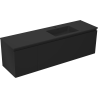 Mexen Orio bathroom cabinet 160 cm with Otis right sink, 1S, 1D, black matte - 91A13-16047-3-BBFF71-W18P71
