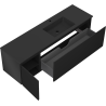 Mexen Orio bathroom cabinet 160 cm with Otis right sink, 1S, 1D, black matte - 91A13-16047-3-BBFF71-W18P71