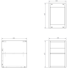 Mexen Rivel bathroom cabinet 90 cm with Otis left sink, 1S, 1D, fluted, gray matte/white matte - 91A23-09047-3-BBFF62-W18L01