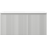 Mexen Rivel 100 cm Bathroom Cabinet with Left Otis Sink, 1S, 1D, Grooved, Gray Matte/White Matte - 91A23-10047-3-BBFF62-W18L01