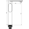 Mexen Milo high washbasin tap with side handle, black - 71315-70