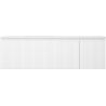 Mexen Rivel 160 cm bathroom cabinet with Otis left sink, 1S, 1D, fluted, white matte - 91A23-16047-3-BBFF01-W18L01