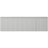 Mexen Rivel 160 cm Bathroom Cabinet with Otis Left Sink, 1S, 1D, Fluted, Gray Matte/White Matte - 91A23-16047-3-BBFF62-W18L01