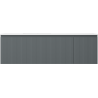 Mexen Rivel bathroom cabinet 160 cm with Otis left sink, 1S, 1D, fluted, graphite matte/white matte
