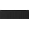 Mexen Rivel 160 cm bathroom cabinet with Otis left sink, 1S, 1D, ribbed, matte black - 91A23-16047-3-BBFF71-W18L71
