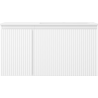 Mexen Rivel 90 cm bathroom cabinet with right sink Otis, 1S, 1D, grooved, white matte - 91A23-09047-3-BBFF01-W18P01