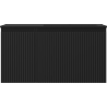 Mexen Rivel 90 cm Bathroom Cabinet with Otis Right Sink, 1 Drawer, 1 Door, Grooved, Matte Black - 91A23-09047-3-BBFF71-W18P71