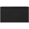 Mexen Rivel bathroom cabinet 90 cm with Otis right sink, 1S, 1D, fluted, black matte - 91A23-09047-3-BBFF71-W18P71