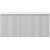 Mexen Rivel 100 cm Bathroom Cabinet with Otis Sink Right, 1S, 1D, Grooved, Gray Matte/White Matte - 91A23-10047-3-BBFF62-W18P01