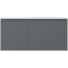 Mexen Rivel 100 cm bathroom cabinet with Otis right basin, 1S, 1D, grooved, graphite/white matte - 91A23-10047-3-BBFF66-W18P01