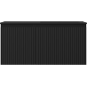 Mexen Rivel bathroom cabinet 100 cm with Otis sink on the right, 1S, 1D, grooved, black matte - 91A23-10047-3-BBFF71-W18P71