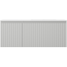 Mexen Rivel 120 cm bathroom cabinet with Otis sink right, 1S, 1D, fluted, gray matte/white matte - 91A23-12047-3-BBFF62-W18P01