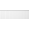 Mexen Rivel bathroom cabinet 160 cm with Otis right sink, 1S, 1D, fluted, white matte - 91A23-16047-3-BBFF01-W18P01