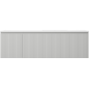 Mexen Rivel bathroom cabinet 160 cm with right Otis sink, 1S, 1D, grooved, gray matte/white matte - 91A23-16047-3-BBFF62-W18P01