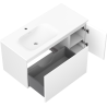 Mexen Orio bathroom cabinet 90 cm with Vela left sink, 1S, 1D, white matte - 91A13-09047-3-BBFF01-W23L01