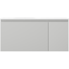 Mexen Orio 90 cm bathroom cabinet with left Vela sink, 1S, 1D, gray matte/white matte - 91A13-09047-3-BBFF62-W23L01