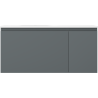 Mexen Orio Bathroom Cabinet 90 cm with Vela Left Sink, 1S, 1D, Matte Graphite/Matte White - 91A13-09047-3-BBFF66-W23L01