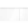 Mexen Orio bathroom cabinet 100 cm with Vela left basin, 1S, 1D, white gloss - 91A13-10047-3-BBFF00-W23L00