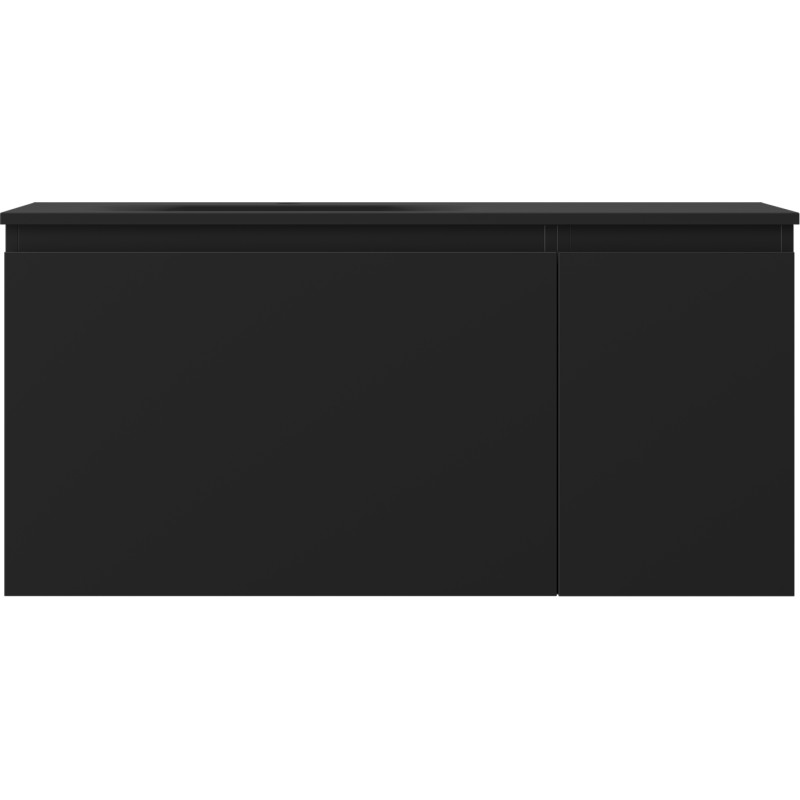 Mexen Orio bathroom cabinet 100 cm with Vela left sink, 1S, 1D, matte black - 91A13-10047-3-BBFF71-W23L71