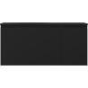 Mexen Orio bathroom cabinet 100 cm with Vela left sink, 1S, 1D, matte black - 91A13-10047-3-BBFF71-W23L71