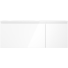 Mexen Orio bathroom cabinet 120 cm with Vela left sink, 1S, 1D, white gloss - 91A13-12047-3-BBFF00-W23L00