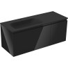 Mexen Orio Bathroom Cabinet 120 cm with Vela Left Sink, 1S, 1D, Black Gloss/Black Matte - 91A13-12047-3-BBFF70-W23L71