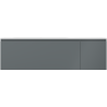 Mexen Orio bathroom cabinet 160 cm with Vela left sink, 1S, 1D, matte graphite/white - 91A13-16047-3-BBFF66-W23L01