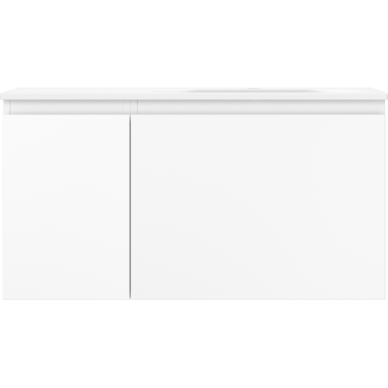 Mexen Orio bathroom cabinet 90 cm with right sink Vela, 1S, 1D, white matte - 91A13-09047-3-BBFF01-W23P01