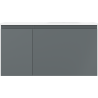 Mexen Orio 90 cm bathroom cabinet with Vela right sink, 1S, 1D, graphite matte/white matte - 91A13-09047-3-BBFF66-W23P01