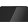 Mexen Orio 90 cm bathroom cabinet with Vela sink right, 1S, 1D, black gloss/black matte - 91A13-09047-3-BBFF70-W23P71