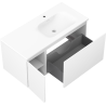 Mexen Orio 100 cm Bathroom Cabinet with Vela Sink Right, 1S, 1D, White Matte - 91A13-10047-3-BBFF01-W23P01