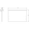 Mexen Orio 100 cm bathroom cabinet with Vela sink right, 1S, 1D, matte graphite/white matte - 91A13-10047-3-BBFF66-W23P01