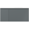 Mexen Orio 100 cm bathroom cabinet with Vela sink right, 1S, 1D, matte graphite/white matte - 91A13-10047-3-BBFF66-W23P01