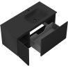 Mexen Orio 100 cm Bathroom Cabinet with Right Sink Vela, 1S, 1D, Black Matte - 91A13-10047-3-BBFF71-W23P71