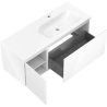 Mexen Orio 120 cm bathroom cabinet with right sink Vela, 1S, 1D, white gloss - 91A13-12047-3-BBFF00-W23P00